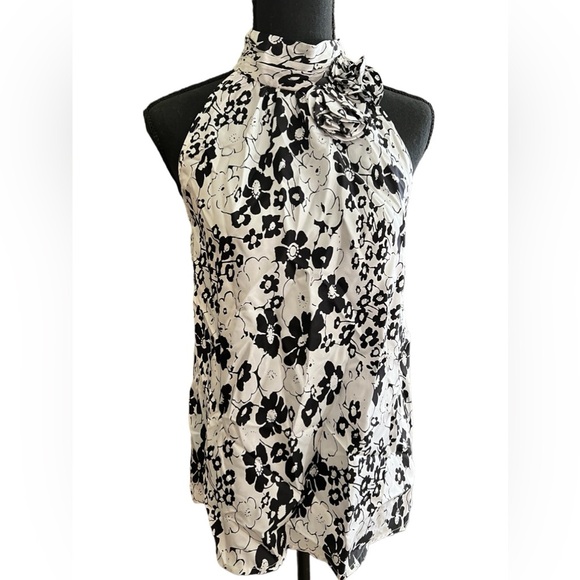 Cynthia Rowley 100% Silk Highneck Sleeveless Top - Picture 2 of 9